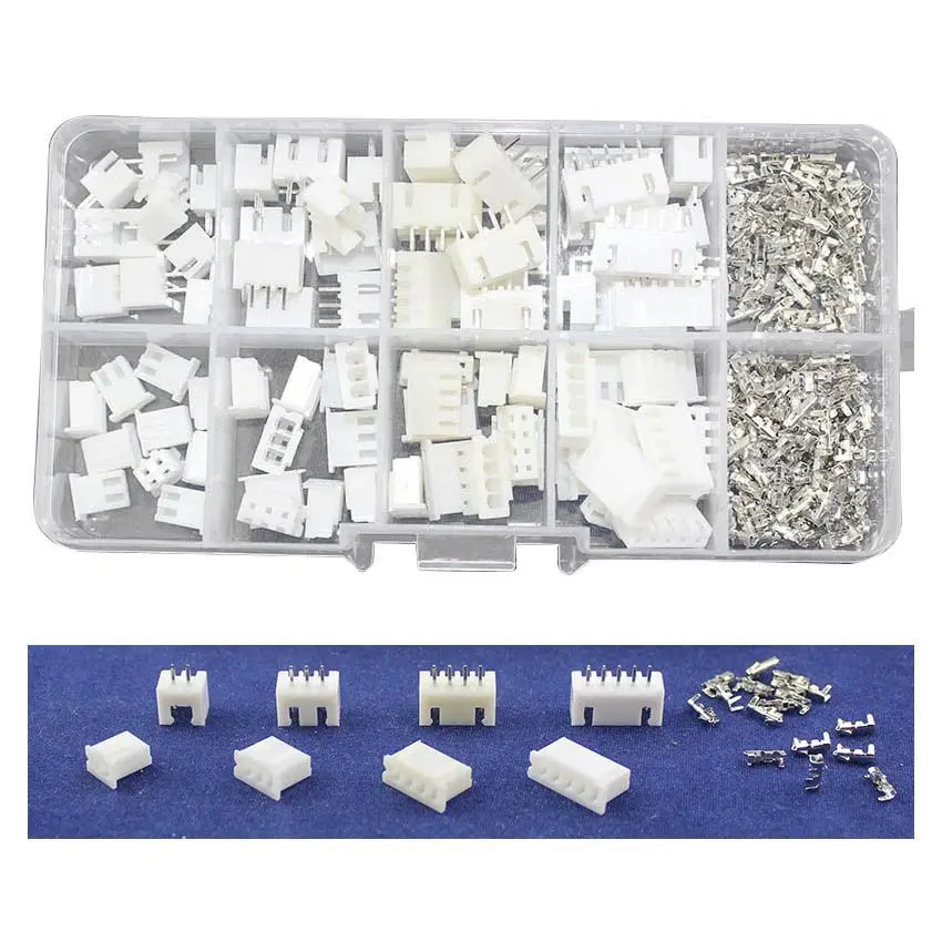 40 sets Kit in box 2p 3p 4p 5 pin 2.54mm Pitch Terminal / Housing / Pin Header Connector Wire Connectors Adaptor XH Kits
40 sets Kit in box 2p 3p 4p 5 pin 2.54mm Pitch Terminal / Housing / Pin Header Connector Wire Connectors Adaptor XH Kits