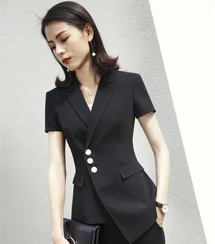 Ladies Office Uniform Designs Business Jackets Coat and Blazers Office Work Wear Tops Outwear Clothes Fashion Casual Black
Ladies Office Uniform Designs Business Jackets Coat and Blazers Office Work Wear Tops Outwear Clothes Fashion Casual Black