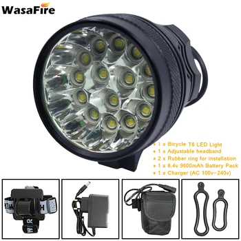 WasaFire 25000lm 15*XML T6 LED 3 Modes Bicycle Light Led Bike front Light with 9600mAh battery Headlight Lamp Bike Accessories
WasaFire 25000lm 15*XML T6 LED 3 Modes Bicycle Light Led Bike front Light with 9600mAh battery Headlight Lamp Bike Accessories