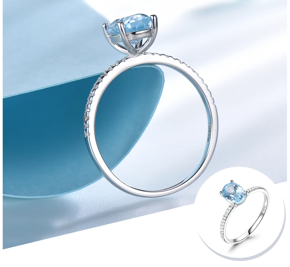 UMCHO Nano Sky blue 925 sterling silver rings for women RUJ087B-1-PC (4)