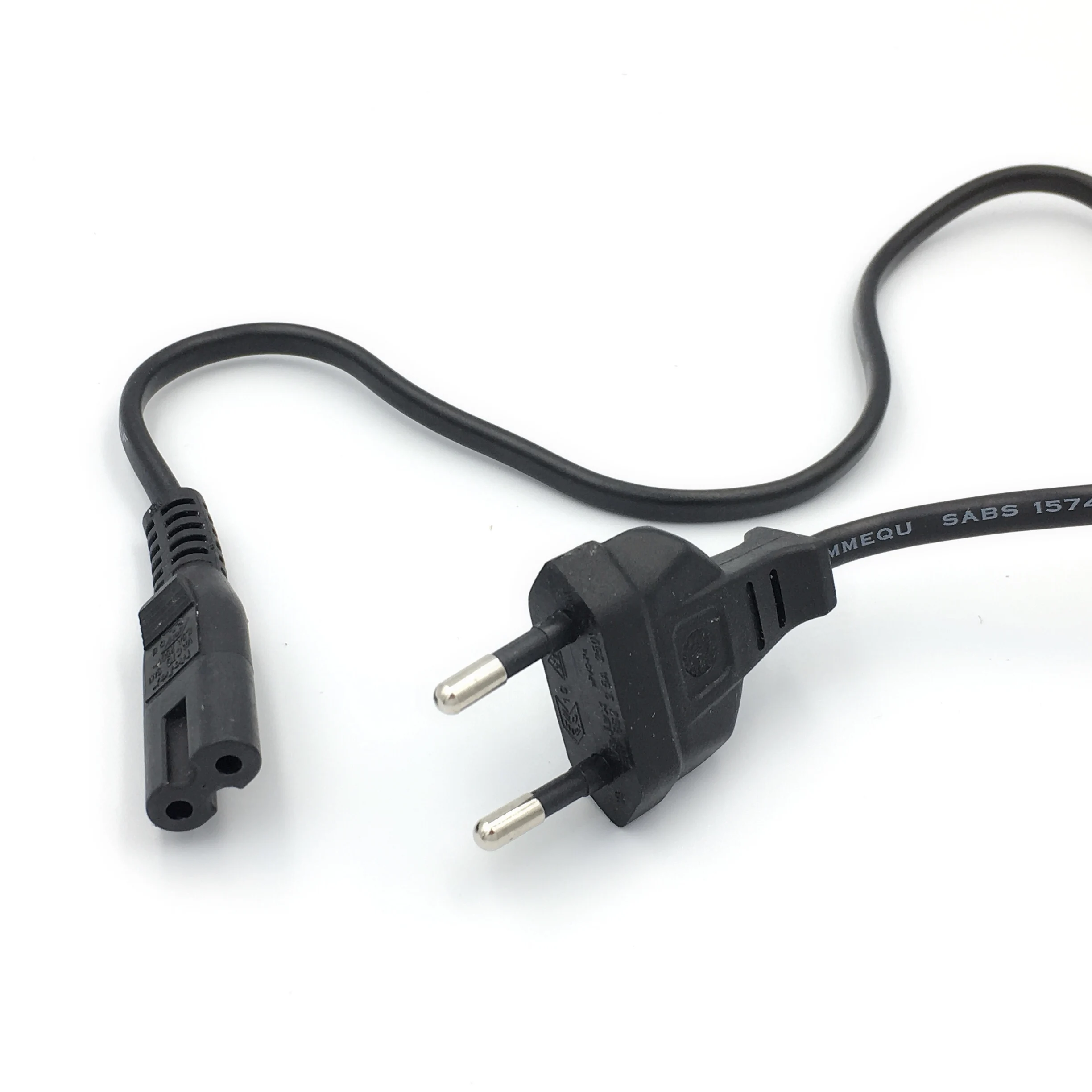 

EU Power cable cord Figure 8 C7 to Euro Eu European 2 pin AC Plug power cable cord for cameras,printers,notebook etc