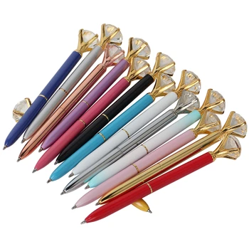 22Colors Crystal Ballpoint Pen Fashion Girl 19 Carat Large Diamond Metal Pen Material Escolar Bolis Escolares Kawaii Novelty Pen
22Colors Crystal Ballpoint Pen Fashion Girl 19 Carat Large Diamond Metal Pen Material Escolar Bolis Escolares Kawaii Novelty Pen