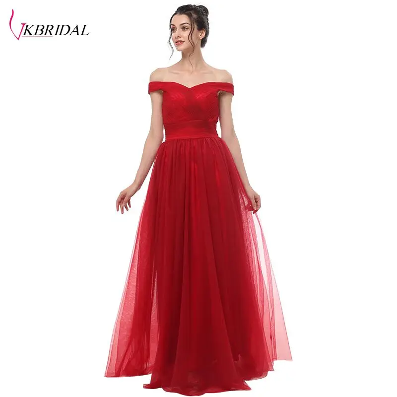 VKBRIDAL Elegant Off Shoulder Women's A-Line Tulle Bridesmaid Dresses Floor Length Pleated Formal Prom Abendkleid Ball Gowns
VKBRIDAL Elegant Off Shoulder Women's A-Line Tulle Bridesmaid Dresses Floor Length Pleated Formal Prom Abendkleid Ball Gowns