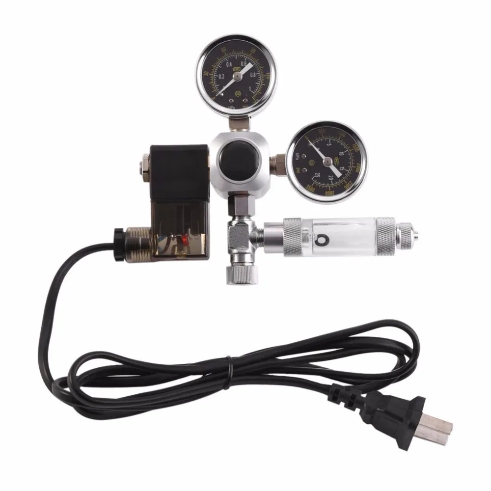 Aquarium System Dual Gauge CO2 Pressure Regulator Bubble Counter Solenoid Valve 220V Aquarium Bubble Counter CO2 Control (EU/US)
Aquarium System Dual Gauge CO2 Pressure Regulator Bubble Counter Solenoid Valve 220V Aquarium Bubble Counter CO2 Control (EU/US)