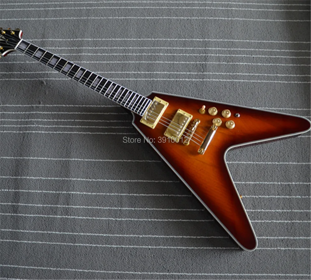 Factory Custom top quality Electric guitar FV shape body gold hardwares All Color are available
Factory Custom top quality Electric guitar FV shape body gold hardwares All Color are available