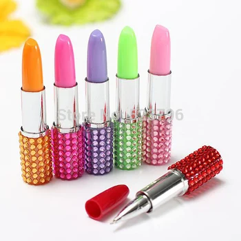 5PCS Creative Rhinestone Lipstick Writings Ballpen Ballpoint Pen Office Stationery
5PCS Creative Rhinestone Lipstick Writings Ballpen Ballpoint Pen Office Stationery
