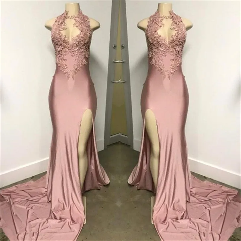 Vestidos De Gala сексуальные платья для выпускного вечера с открытой спиной и разрезом