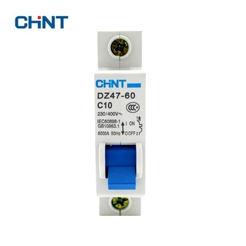 CHINT DZ47-60 C10 AC230/400V 1P 10A Rated Current 1 Pole Miniature Circuit Breaker
CHINT DZ47-60 C10 AC230/400V 1P 10A Rated Current 1 Pole Miniature Circuit Breaker