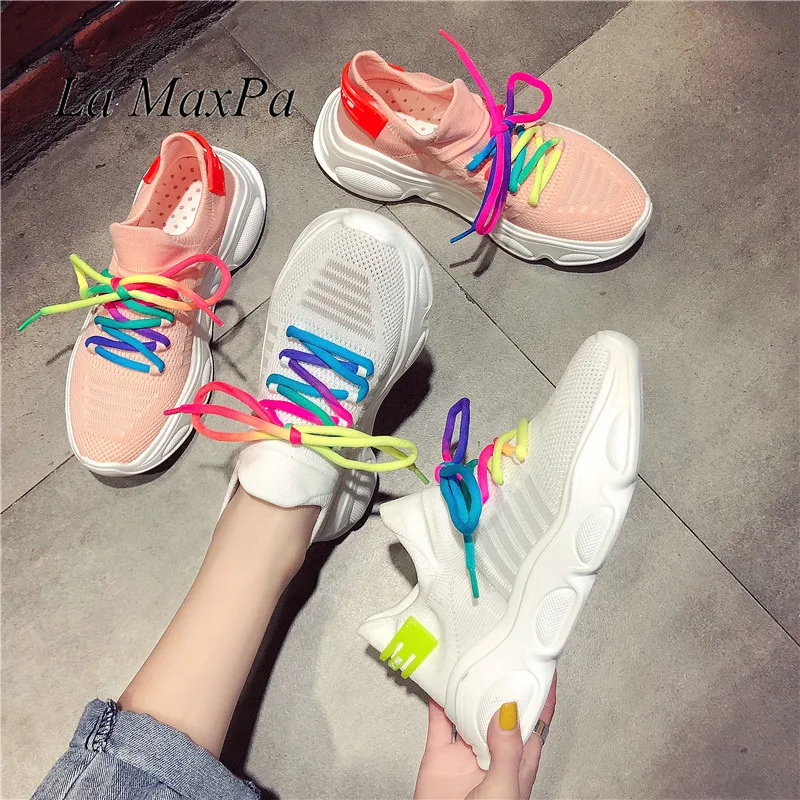 Knitted Elastic Upper Low Sneakers Women Breathable Thick Sole Shoes Sock Shoes 4CM Platform Black Sneakers 2019 light casual
Knitted Elastic Upper Low Sneakers Women Breathable Thick Sole Shoes Sock Shoes 4CM Platform Black Sneakers 2019 light casual