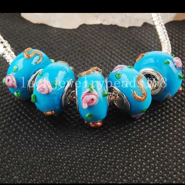 Free Shipping Women Fashion Jewelry 5pcs Silver MURANO GLASS BEAD LAMPWORK fit European Charm Bracelet C3352
Free Shipping Women Fashion Jewelry 5pcs Silver MURANO GLASS BEAD LAMPWORK fit European Charm Bracelet C3352