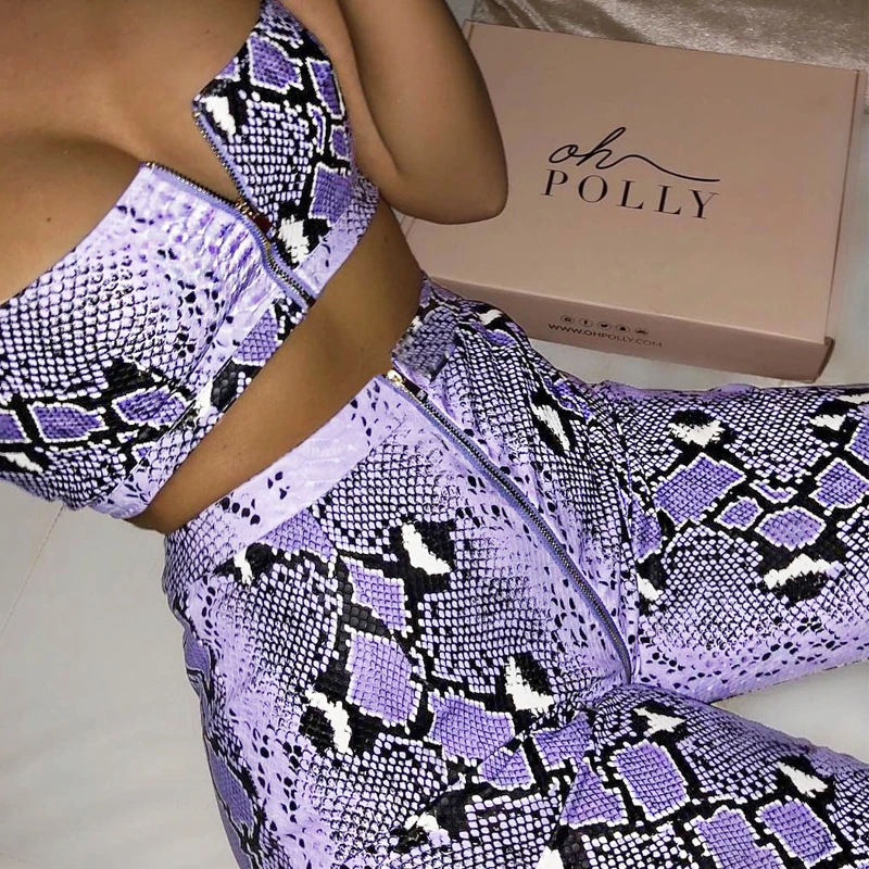 Snake print Two piece set women crop tops and pants set Sumemr 2019 Night club outfits streetwear Fashion Tank top tracksuits
Snake print Two piece set women crop tops and pants set Sumemr 2019 Night club outfits streetwear Fashion Tank top tracksuits