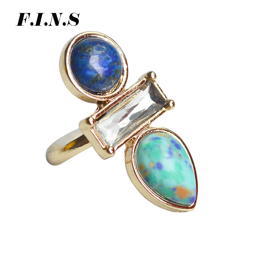 F.I.N.S Bohemian Blue Green Stone Wedding Rings for Women Geometric Imitation Pearl Crystal Finger Ring Jewelry Anillos Mujer
F.I.N.S Bohemian Blue Green Stone Wedding Rings for Women Geometric Imitation Pearl Crystal Finger Ring Jewelry Anillos Mujer