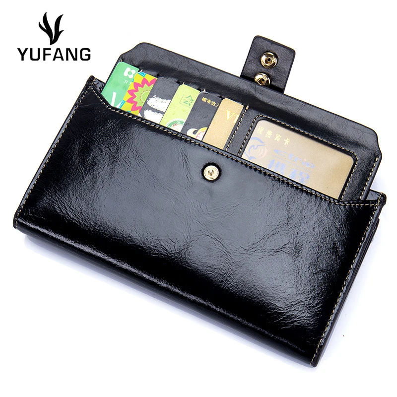 YUFANG Card Holder Women Large Capacity Clutch Money Bag Oil Wax Genuine Leather Female Purse Hasp Card Holder New Phone Bag
YUFANG Card Holder Women Large Capacity Clutch Money Bag Oil Wax Genuine Leather Female Purse Hasp Card Holder New Phone Bag