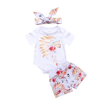0-24M Cute Newborn Baby Girl Short Sleeve Cotton Bodysuit Tops Floral Shorts Headband 3PCS Outfits Infant Kids Clothing Set
0-24M Cute Newborn Baby Girl Short Sleeve Cotton Bodysuit Tops Floral Shorts Headband 3PCS Outfits Infant Kids Clothing Set