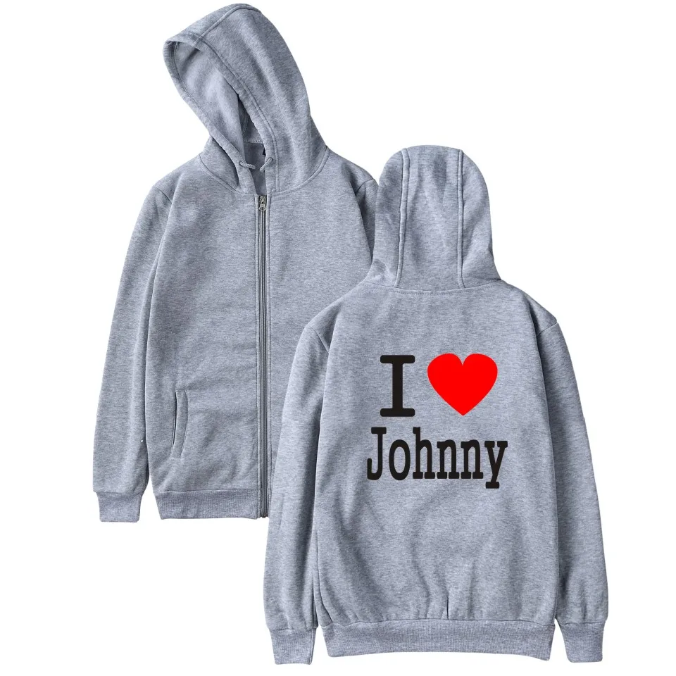 

I LOVE Johnny Hallyday fashion hip hop men women zipper hoodies jacket casual tracksuit top long sleeve zip up hooded sweatshirt