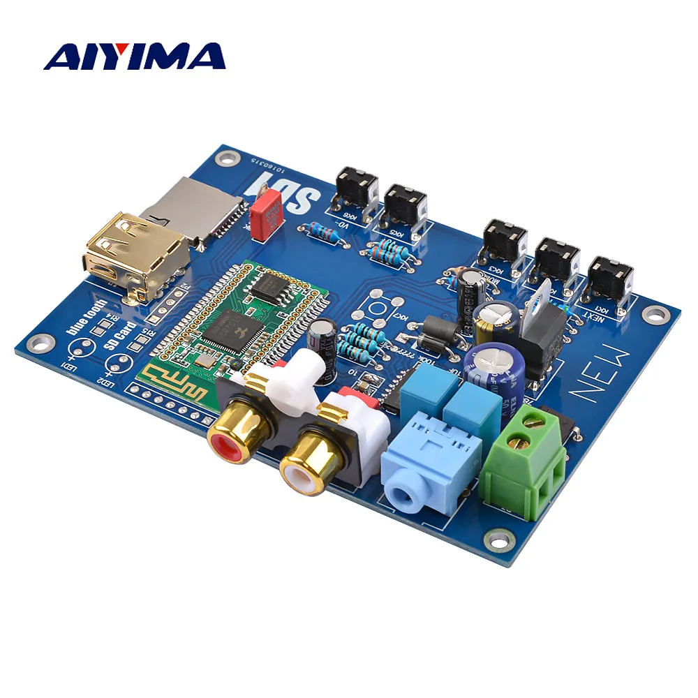 Аудио декодер AIYIMA с Bluetooth WAV FLAC APE MP3 без потерь ES9023 DAC USB SD I2S выход для домашнего