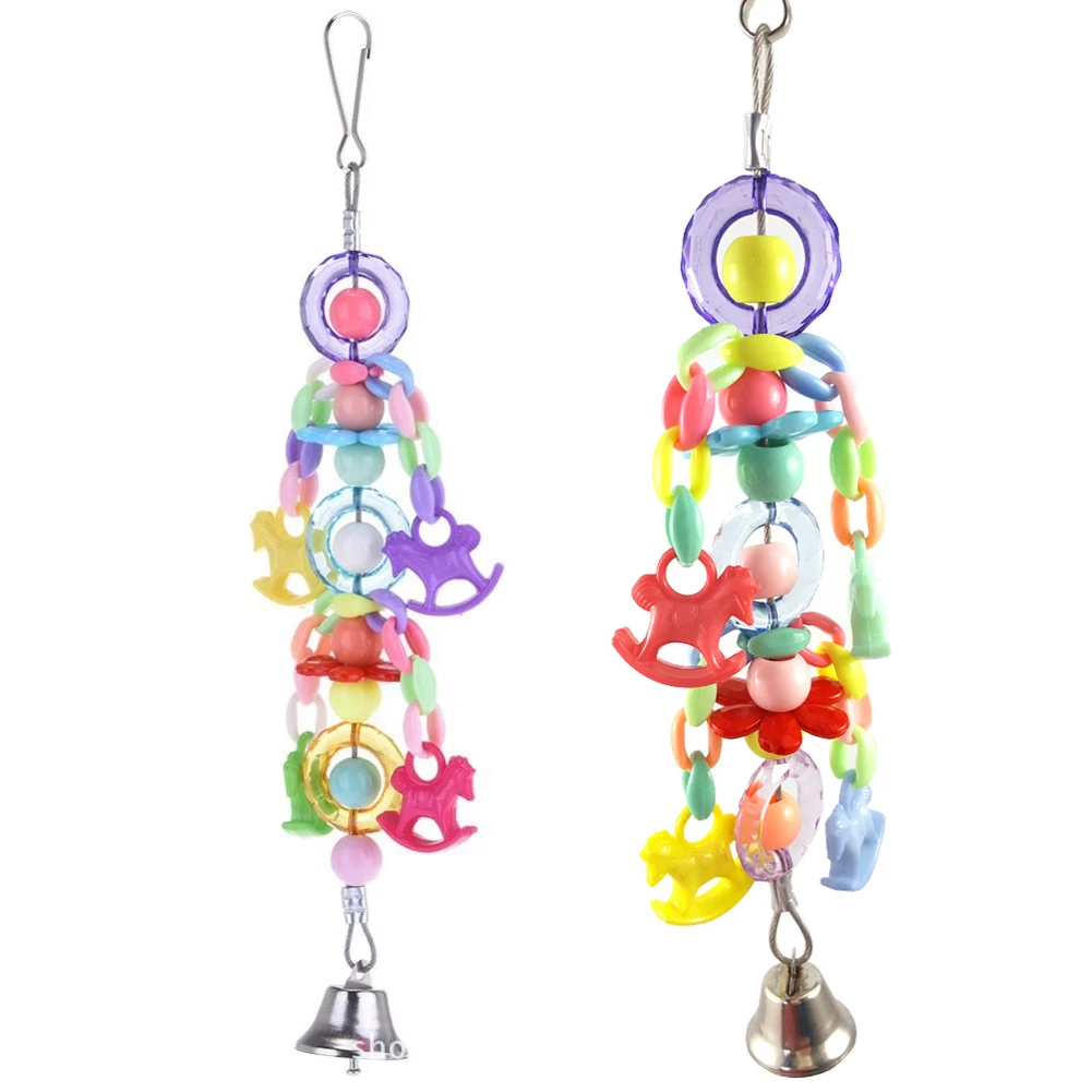 Bite Chewing Acrylic Beads Colorful Training Cage Parrot Toy Bells Suspension Decoration Home Bird Hanging Climb Swing
Bite Chewing Acrylic Beads Colorful Training Cage Parrot Toy Bells Suspension Decoration Home Bird Hanging Climb Swing