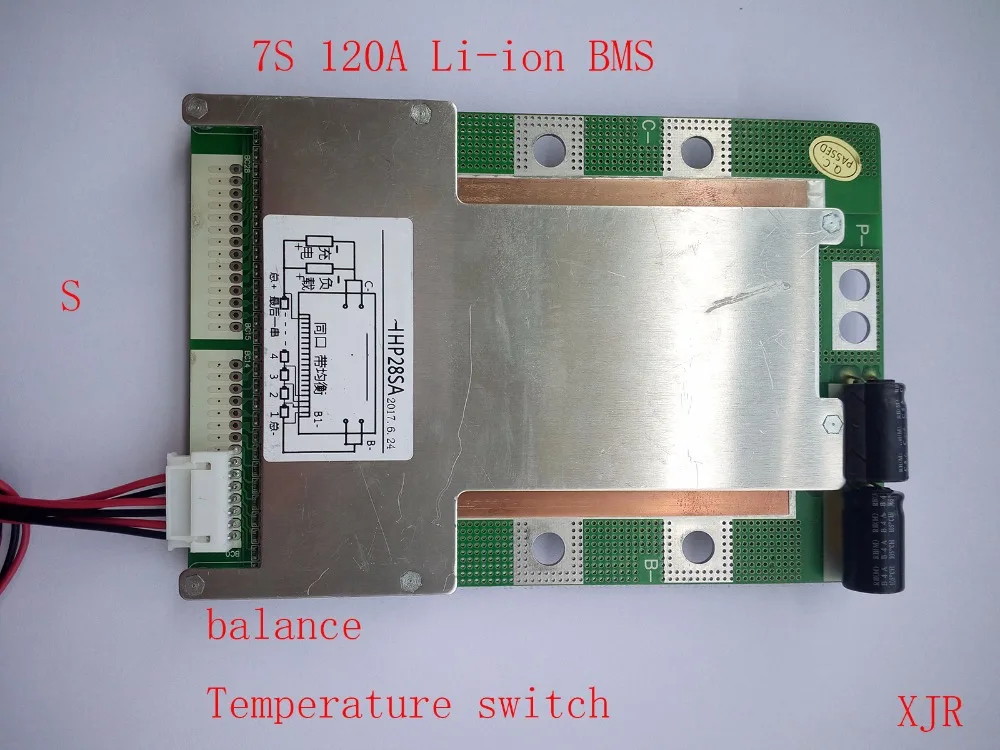 7S 120A version S lithium Polymer lipo BMS/PCM/PCB battery protection board for 7 Packs 18650 Li-ion Battery Cell w/ Balance
7S 120A version S lithium Polymer lipo BMS/PCM/PCB battery protection board for 7 Packs 18650 Li-ion Battery Cell w/ Balance
