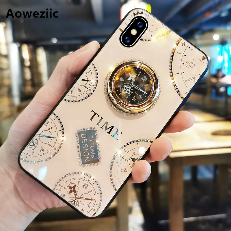 Aoweziic Tide brand time phone case for iPhone xs max xr rhinestone full package anti-fall 7 8plus shell ring bracket magnetic 6
Aoweziic Tide brand time phone case for iPhone xs max xr rhinestone full package anti-fall 7 8plus shell ring bracket magnetic 6