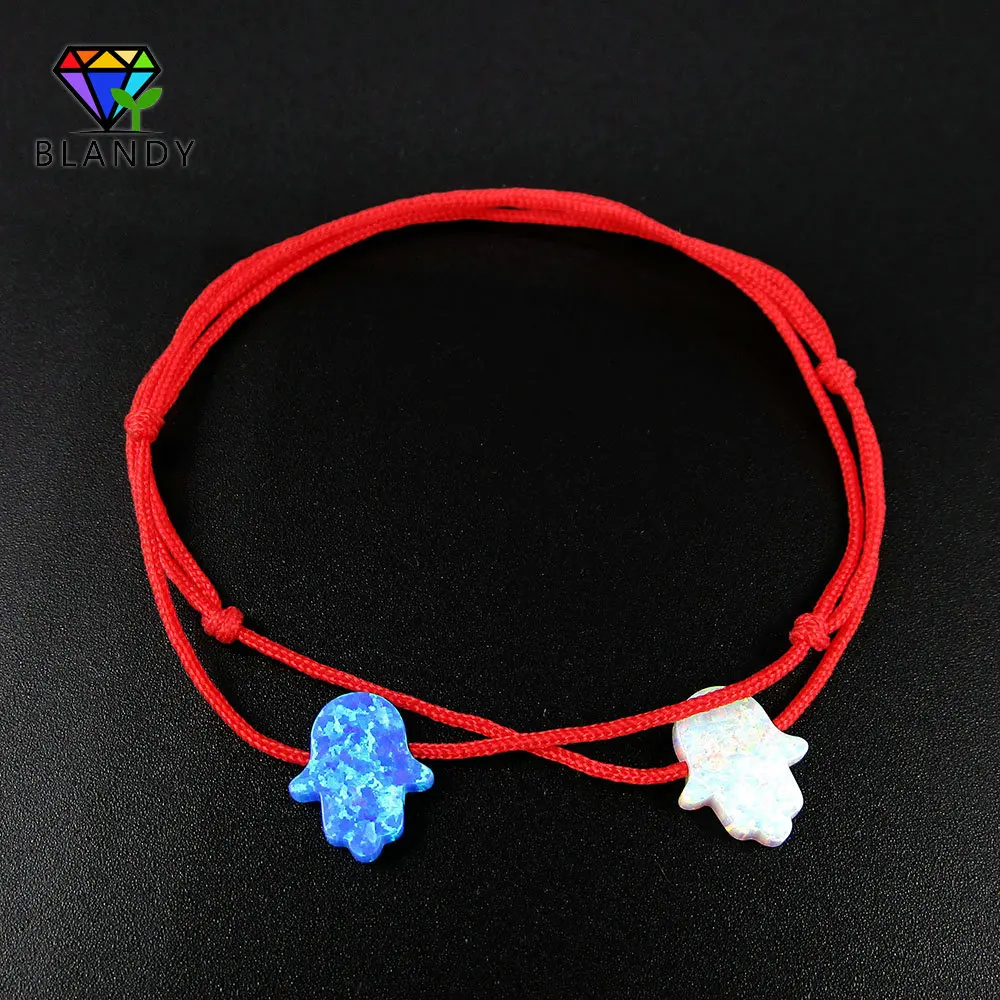 OP05 Blue 11*13mm Fatima Hand Shape Synthetic Opal Bracelet High Quality MOQ=1pc Adjustable Rope Hamsa Opal Bracelet For Gift
OP05 Blue 11*13mm Fatima Hand Shape Synthetic Opal Bracelet High Quality MOQ=1pc Adjustable Rope Hamsa Opal Bracelet For Gift