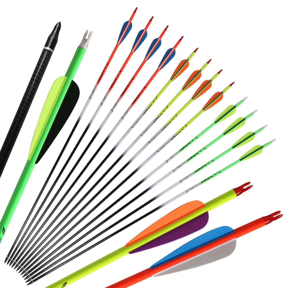 Free shipping 6pcs colorful fluorescent carbon arrows spine 350 bow and arrow target shooting practice
Free shipping 6pcs colorful fluorescent carbon arrows spine 350 bow and arrow target shooting practice