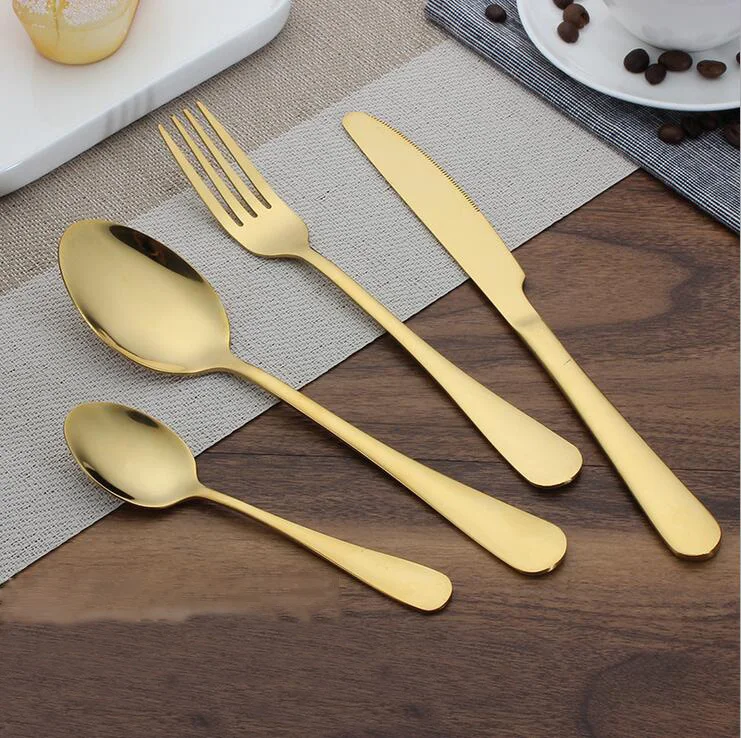 High-grade Gold Cutlery scoop fork knife tea scoop Matte Gold Stainless Steel Food Silverware Dinnerware Utensil
High-grade Gold Cutlery scoop fork knife tea scoop Matte Gold Stainless Steel Food Silverware Dinnerware Utensil