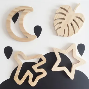 Nordic Style Wooden Moon/Star/Heart/Airplane/Butterfly Wall Ornaments Kids Room Decoration Wall Stickers Christmas Gifts Props
Nordic Style Wooden Moon/Star/Heart/Airplane/Butterfly Wall Ornaments Kids Room Decoration Wall Stickers Christmas Gifts Props