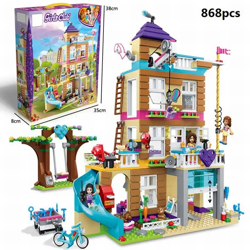 868Pcs Friendship Cabin Model Building Blocks Compatible Friends Carriage Figures Educational Toys For Girl Child
868Pcs Friendship Cabin Model Building Blocks Compatible Friends Carriage Figures Educational Toys For Girl Child