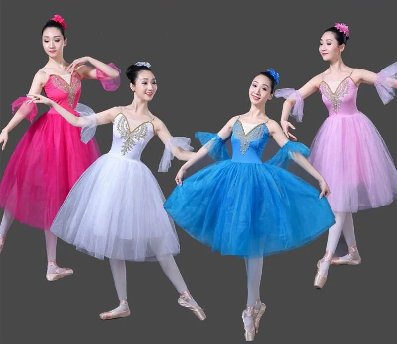 Adult Romantic Ballet Tutu Rehearsal Practice Skirt Swan Costume for Women Long Tulle Dress White pink blue color Ballet Wear
Adult Romantic Ballet Tutu Rehearsal Practice Skirt Swan Costume for Women Long Tulle Dress White pink blue color Ballet Wear
