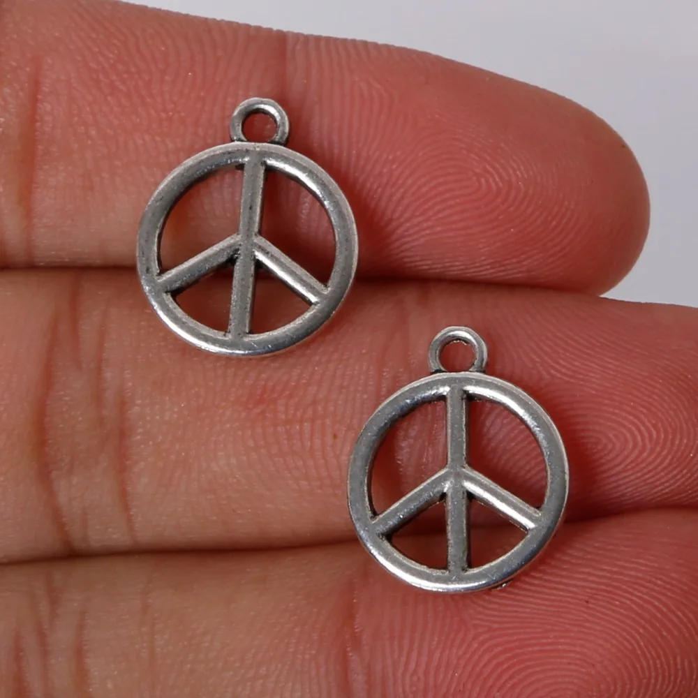 14x17mm 14pcs Peace Sign Charms Pendant Plated Silver Jewelry Findings For Jewelry Making Bracelet Necklace DIY
14x17mm 14pcs Peace Sign Charms Pendant Plated Silver Jewelry Findings For Jewelry Making Bracelet Necklace DIY
