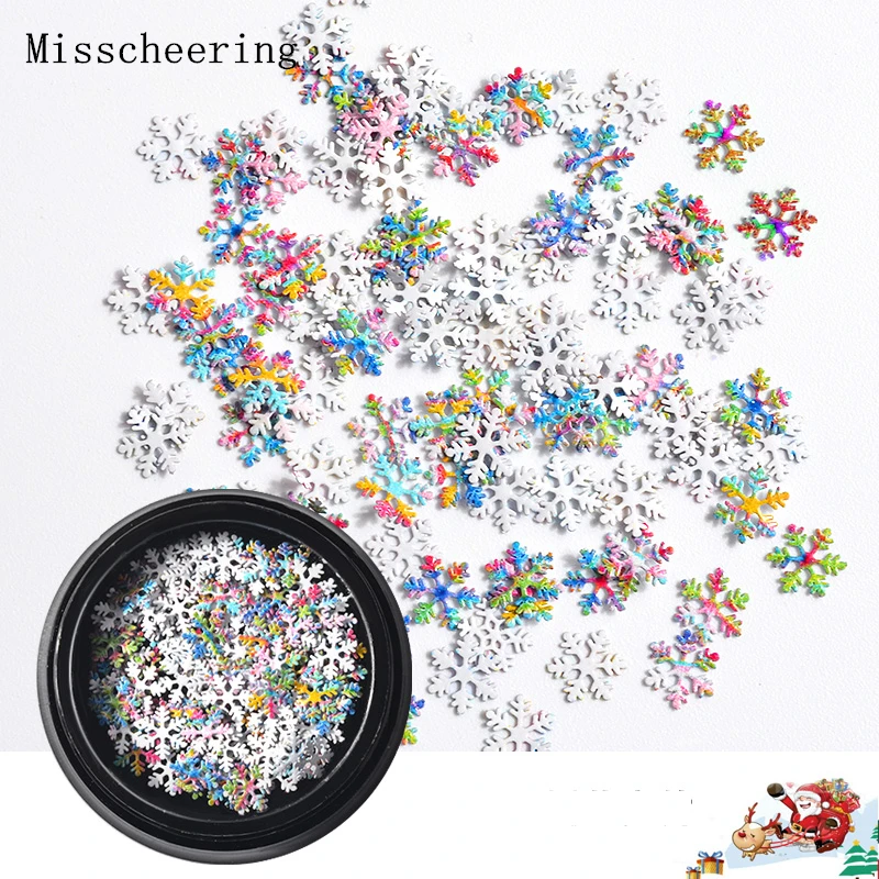 1 box Christmas Nail Art Sticker Decorations Mixed Colors 3D Snowflake Design Metal Slice Sequins Manicure Books Accessory
1 box Christmas Nail Art Sticker Decorations Mixed Colors 3D Snowflake Design Metal Slice Sequins Manicure Books Accessory
