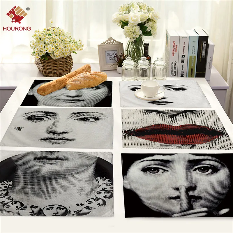 1 piece Retro Fornasetti Artical Dinner table Cotton linen Printing Placemat Setting placemats table bowl plate pad coasters mat
1 piece Retro Fornasetti Artical Dinner table Cotton linen Printing Placemat Setting placemats table bowl plate pad coasters mat