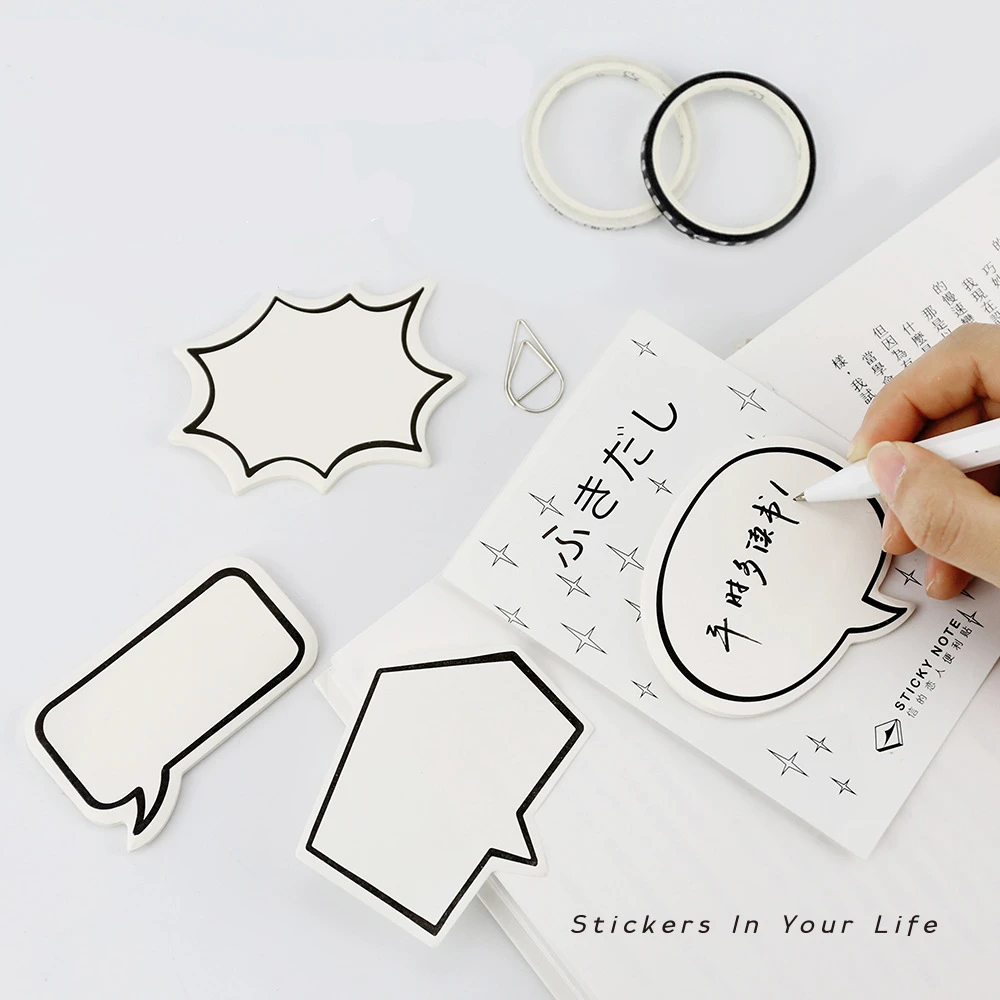 30pcs/pack Mini Planner Stickers Speech Bubble Series Memo Pad Kawaii Stationery Sticky Notes Post it Office School Supplies
30pcs/pack Mini Planner Stickers Speech Bubble Series Memo Pad Kawaii Stationery Sticky Notes Post it Office School Supplies