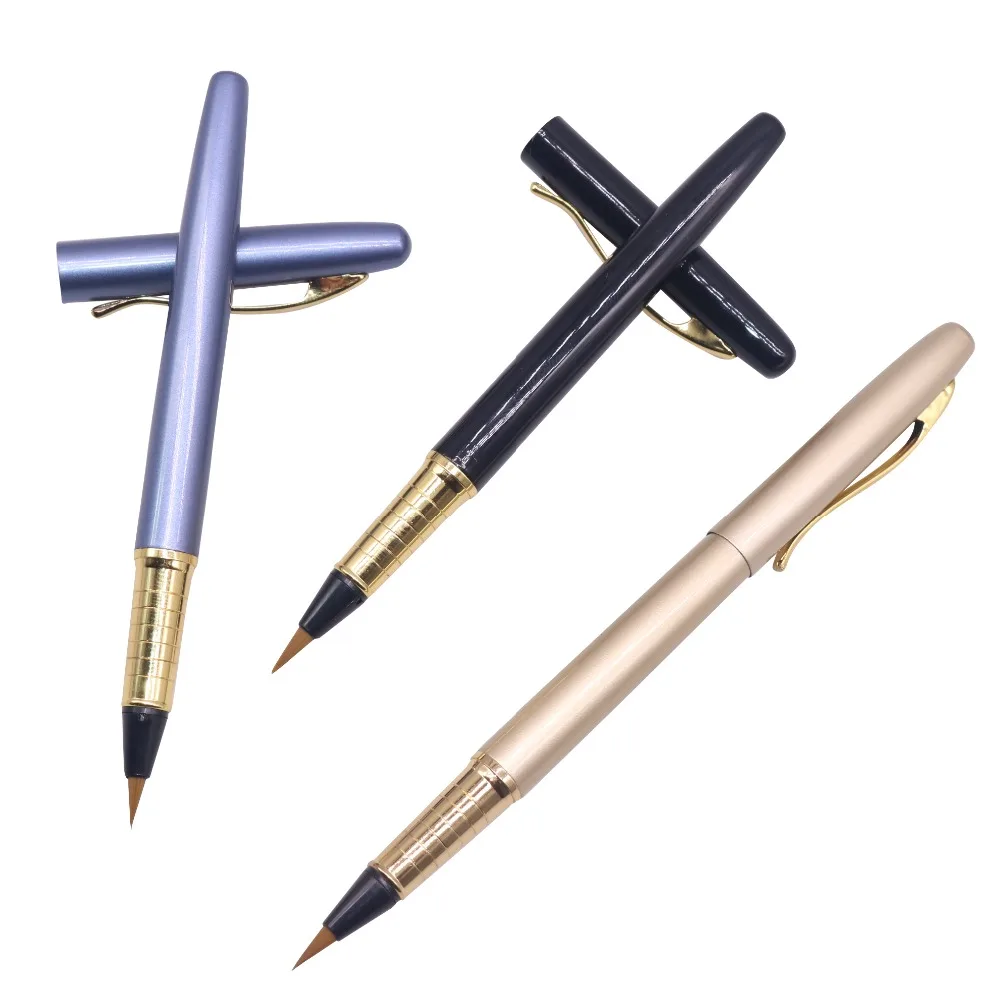 2 pcs Metal Writing Brush Soft Hair Calligraphy Universal Metal Pen Water-Absorbing Watercolor Pen Painting Tools School Office
2 pcs Metal Writing Brush Soft Hair Calligraphy Universal Metal Pen Water-Absorbing Watercolor Pen Painting Tools School Office