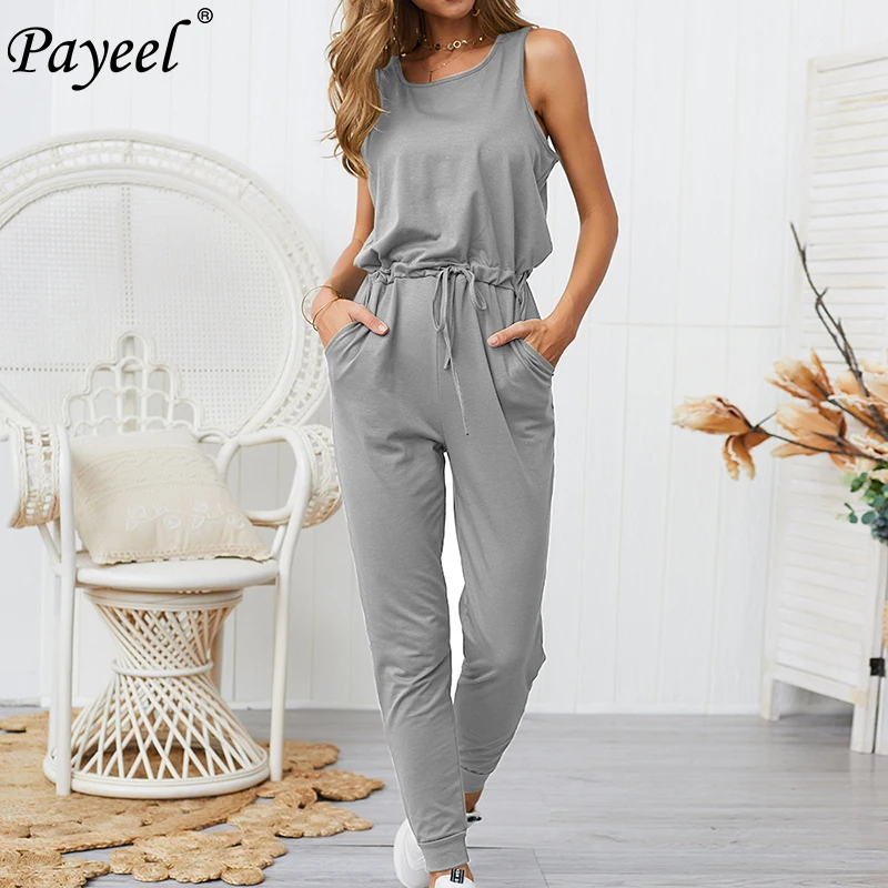 Women Summer Casual Jumpsuit Sleeveless Rompers Solid Long Pants Jumpsuits Overalls O-Neck Romper Playsuit Trousers Female 2019
Women Summer Casual Jumpsuit Sleeveless Rompers Solid Long Pants Jumpsuits Overalls O-Neck Romper Playsuit Trousers Female 2019