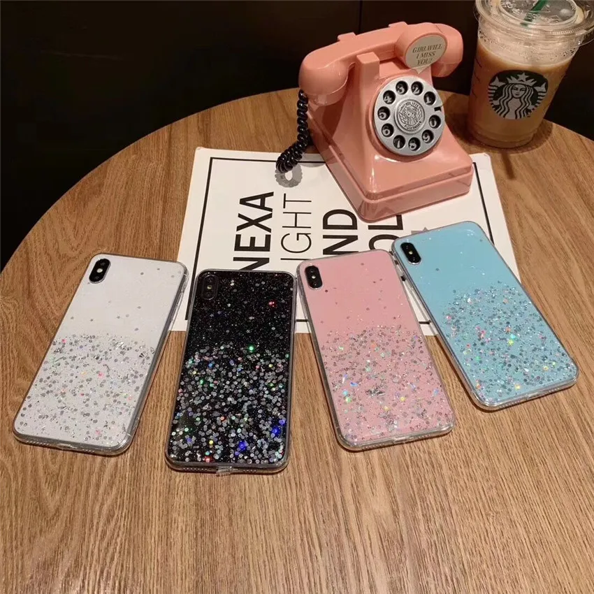 Simple Plain Epoxy Stars Flash Mobile Phone Case for iPhone 6 6s 7 8 Plus X XR XS Max for Girl Female Glitter Back Cover
Simple Plain Epoxy Stars Flash Mobile Phone Case for iPhone 6 6s 7 8 Plus X XR XS Max for Girl Female Glitter Back Cover