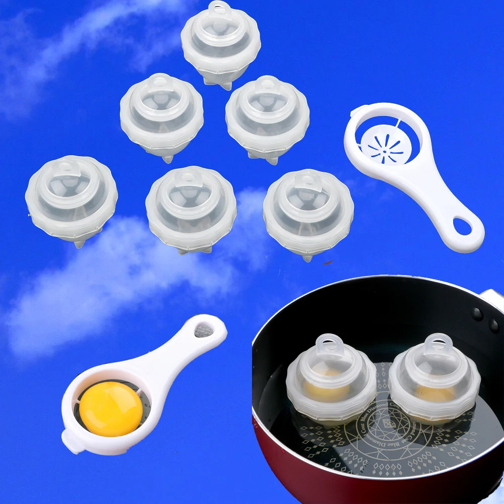 7pc/set Egg Steamer Hard Boil Egg Separator Clear Kitchen Accessories Breakfast Assistance Egg Cooker Tools Without Shell Maker
7pc/set Egg Steamer Hard Boil Egg Separator Clear Kitchen Accessories Breakfast Assistance Egg Cooker Tools Without Shell Maker