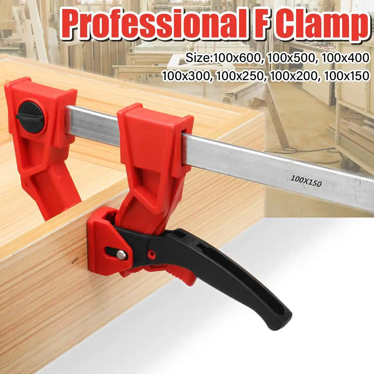 

Heavy Duty F Clamp Quick Ratchet Release Speed Squeeze Adjustable Parallel Clamp Wood Working Carpentry Gadgets Hand DIY Tools