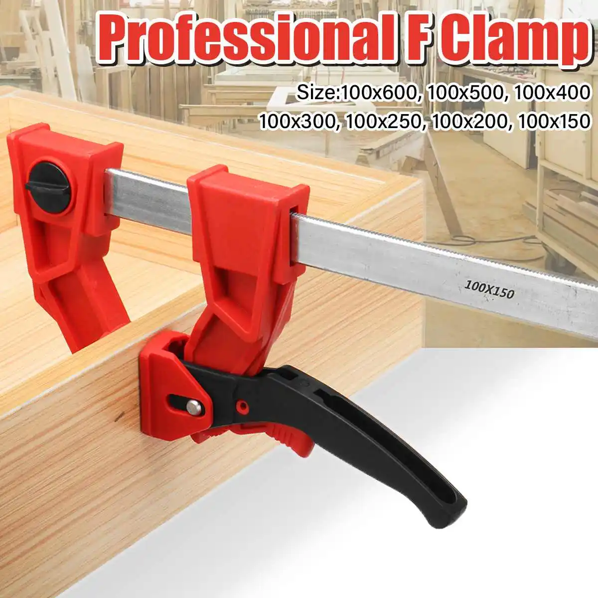 Heavy Duty F Clamp Quick Ratchet Release Speed Squeeze Adjustable Parallel Clamp Wood Working Carpentry Gadgets Hand DIY Tools
Heavy Duty F Clamp Quick Ratchet Release Speed Squeeze Adjustable Parallel Clamp Wood Working Carpentry Gadgets Hand DIY Tools