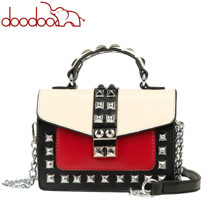 European Fashion Female Square Bag 2019PU Leather Women's Designer Handbag Rivet Chain Shoulder Messenger Bags Rivet Chains Flap
European Fashion Female Square Bag 2019PU Leather Women's Designer Handbag Rivet Chain Shoulder Messenger Bags Rivet Chains Flap