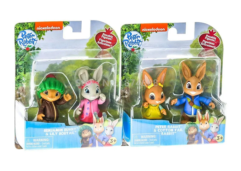 New Peter Rabbit Mini Figure Set 2PCS Peter Rabbit Lily Bobtail Benjamin Bunny Cotton Tail Rabbit Kids Toys Baby Children Gifts
New Peter Rabbit Mini Figure Set 2PCS Peter Rabbit Lily Bobtail Benjamin Bunny Cotton Tail Rabbit Kids Toys Baby Children Gifts