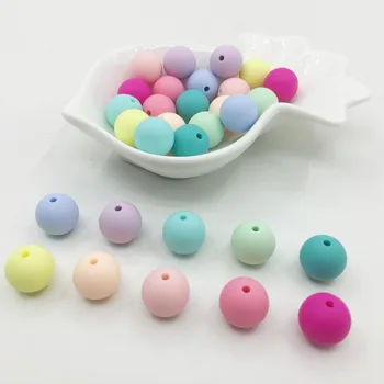 Baby color Silicone round beads 100PCS baby teether 15mm Accessories Silicone Beads Pendant DIY nursing Teethers kids beads
Baby color Silicone round beads 100PCS baby teether 15mm Accessories Silicone Beads Pendant DIY nursing Teethers kids beads