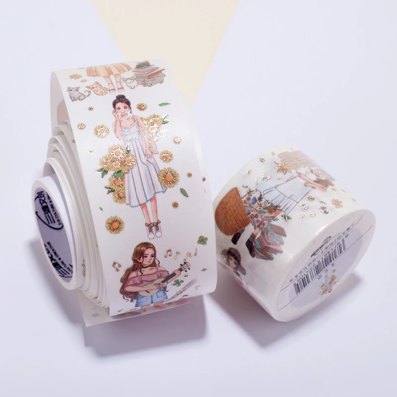 35mm wide Literary girl Special ink Gilding decoration washi tape DIY planner scrapbooking masking tape escolar
35mm wide Literary girl Special ink Gilding decoration washi tape DIY planner scrapbooking masking tape escolar