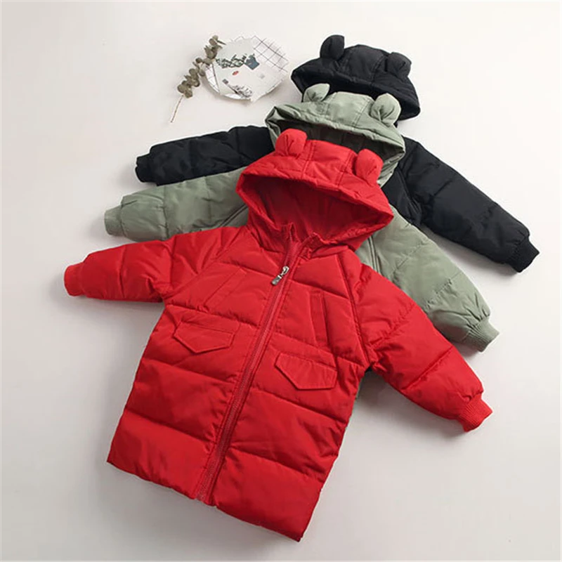 Winter Jacket Boys girls Thick Warm Kids Cartoon bear ears Coats Parkas Cotton Baby Clothing Cute Jacket long section clothing
Winter Jacket Boys girls Thick Warm Kids Cartoon bear ears Coats Parkas Cotton Baby Clothing Cute Jacket long section clothing