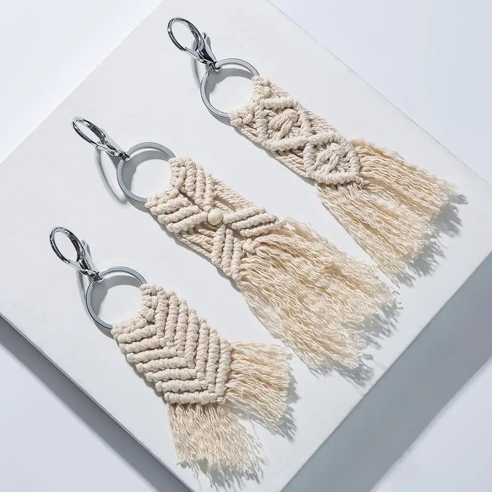 2019 NEW Macrame Keychain For Women 100% Cotton Handmade Keyring Macrame Cord Best Friend Keychain Gift For Family
2019 NEW Macrame Keychain For Women 100% Cotton Handmade Keyring Macrame Cord Best Friend Keychain Gift For Family