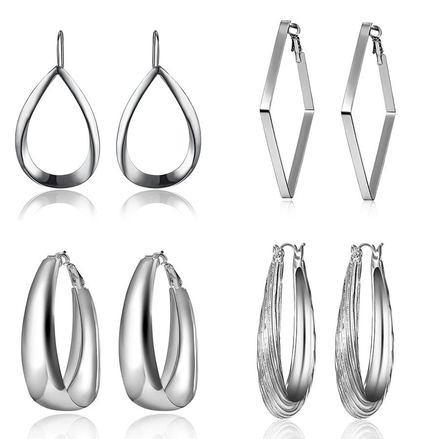 Fashion Statement Earrings Silver Geometric Earrings For Women U Shape Big Dangle Earrings Girls Ear Jewelry
Fashion Statement Earrings Silver Geometric Earrings For Women U Shape Big Dangle Earrings Girls Ear Jewelry