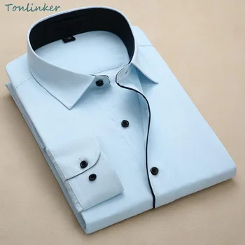 Tonlinker 2018 High quality Men Shirts Fashion Tide Pure Color Men Business Casual Long Sleeve Shirt Lapel Cotton Slim Fit Tops
Tonlinker 2018 High quality Men Shirts Fashion Tide Pure Color Men Business Casual Long Sleeve Shirt Lapel Cotton Slim Fit Tops