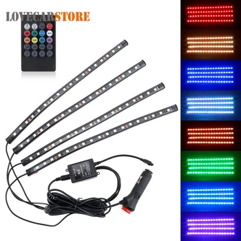 Music Control RGB LED Auto Car Interior Decoration Atmosphere Lamp Automobile Chassis Lights Bar Neon Strip Light with Remote
Music Control RGB LED Auto Car Interior Decoration Atmosphere Lamp Automobile Chassis Lights Bar Neon Strip Light with Remote
