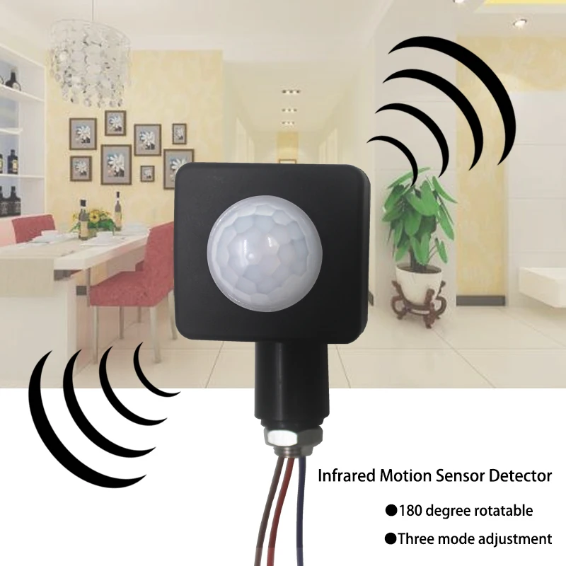 High Quality 10MM AC 85-265V PIR Infrared Motion Sensor Detector Adjustment Mode Switch Rotate160 Degrees Outdoor LED Wall Light
High Quality 10MM AC 85-265V PIR Infrared Motion Sensor Detector Adjustment Mode Switch Rotate160 Degrees Outdoor LED Wall Light