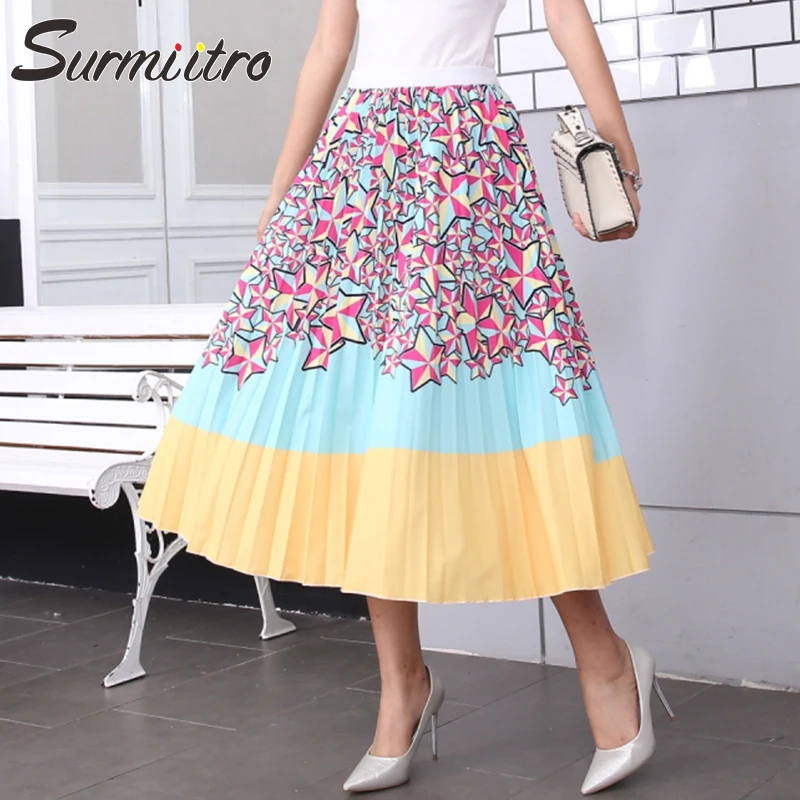 Surmiitro Korean Patchwork Print Midi Skirt Women 2019 Casual Ladies High Waist A-Line Sun Long Pleated Summer Skirt Female
Surmiitro Korean Patchwork Print Midi Skirt Women 2019 Casual Ladies High Waist A-Line Sun Long Pleated Summer Skirt Female